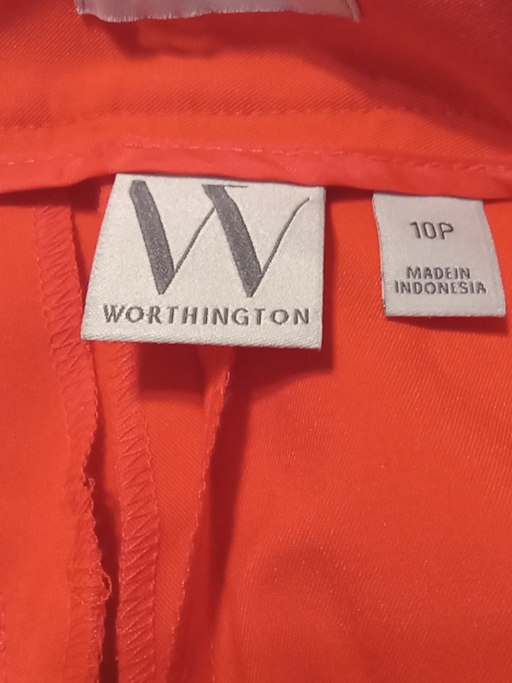 Worthington Bright Orange Straight Leg Dress Pants - Picture 5 of 6